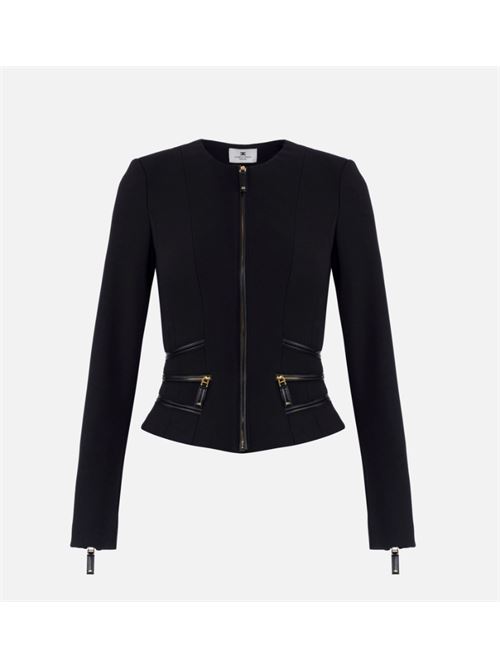 GIACCA CON DETTAGLI ZIP ELISABETTA FRANCHI | GI17356E2110 Nero